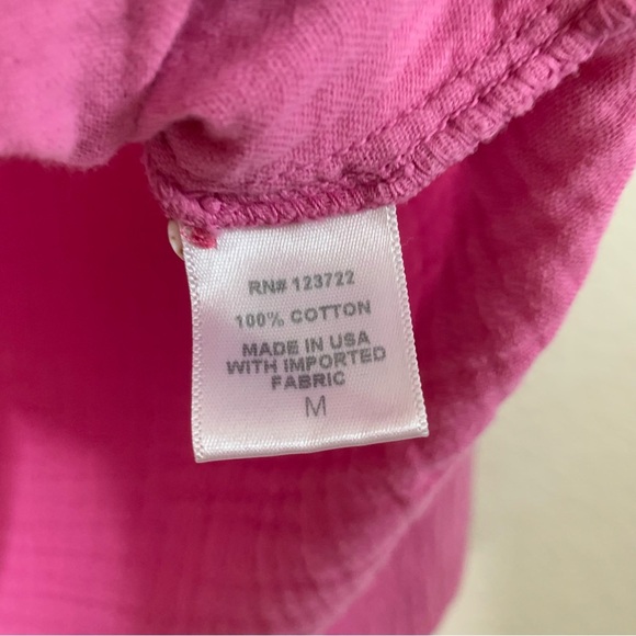 Xirena Womens pink scout long sleeve cotton gauze button down shirt L - Picture 6 of 8